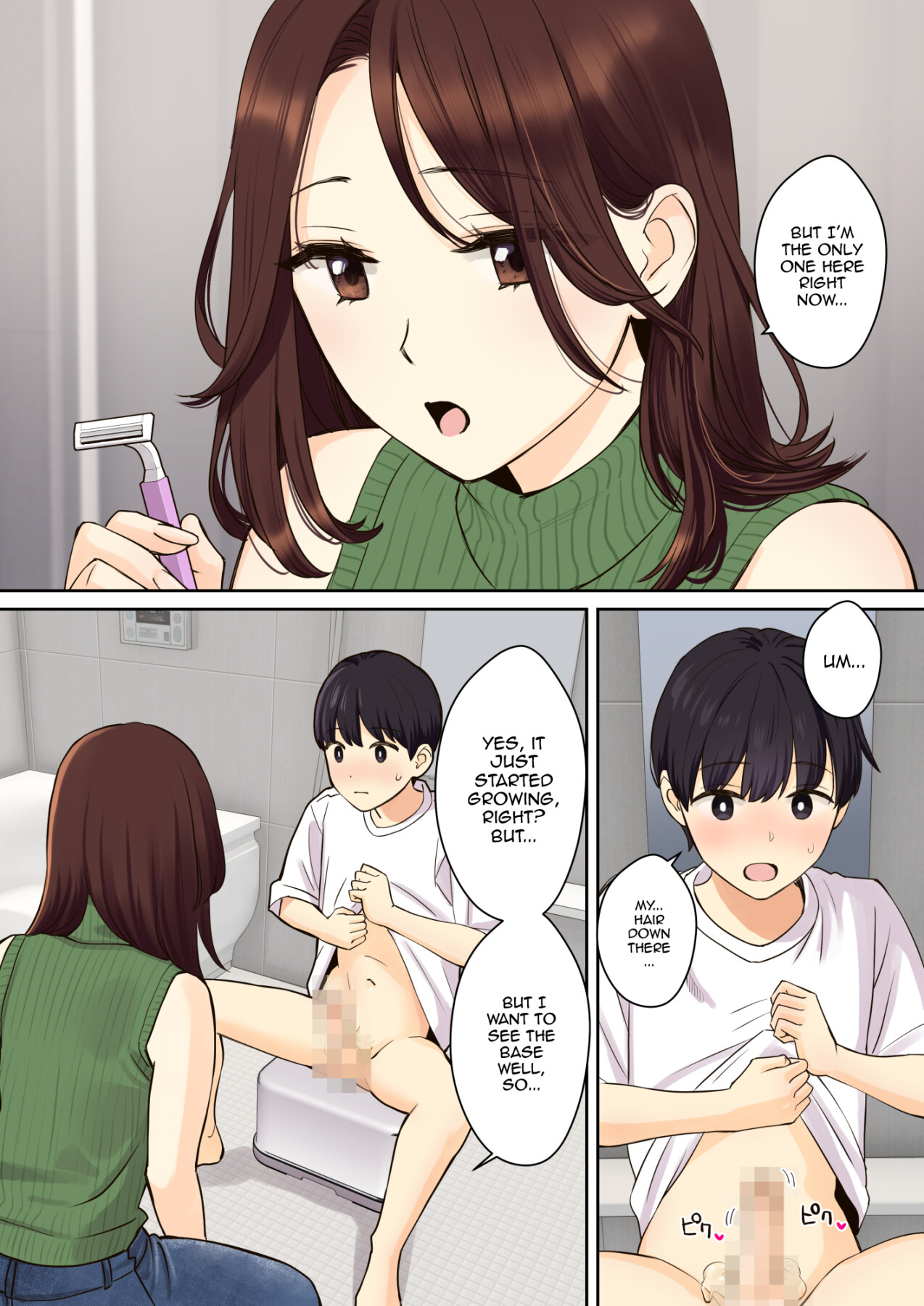 Hentai Manga Comic-A Story About a Boy Getting His Virginity Stolen by His (Girl) Friend's Mom 2-Read-6